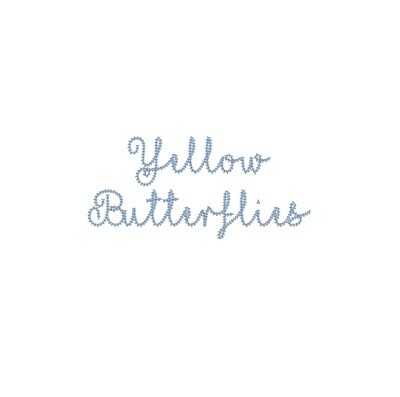 Yellow Butterflies Chain Stitch ESA font