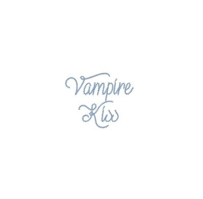 Vampire Kiss Chain Stitch ESA font