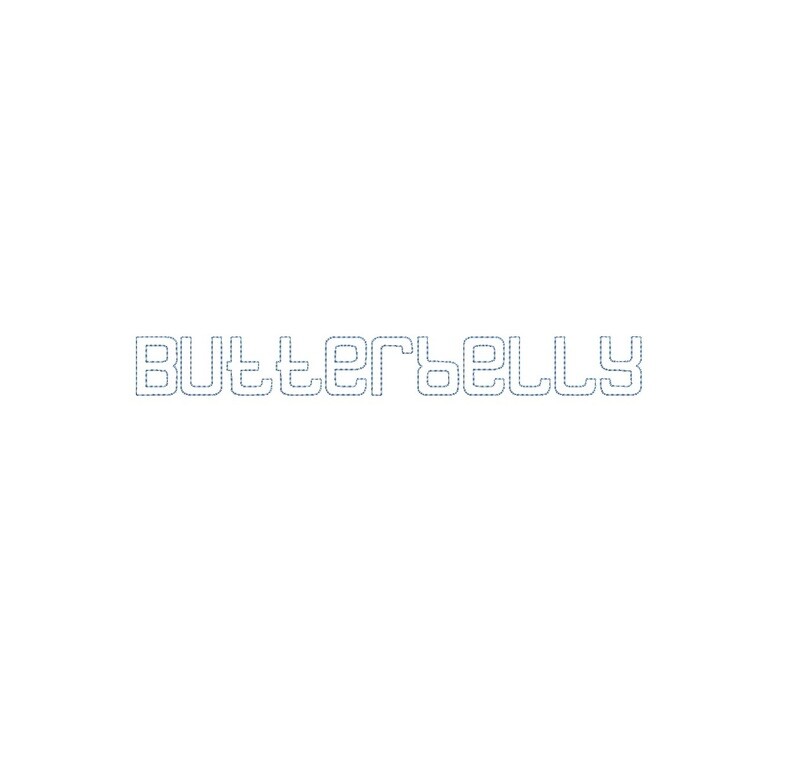 Butterbelly Bean Stitch Outline ESA font