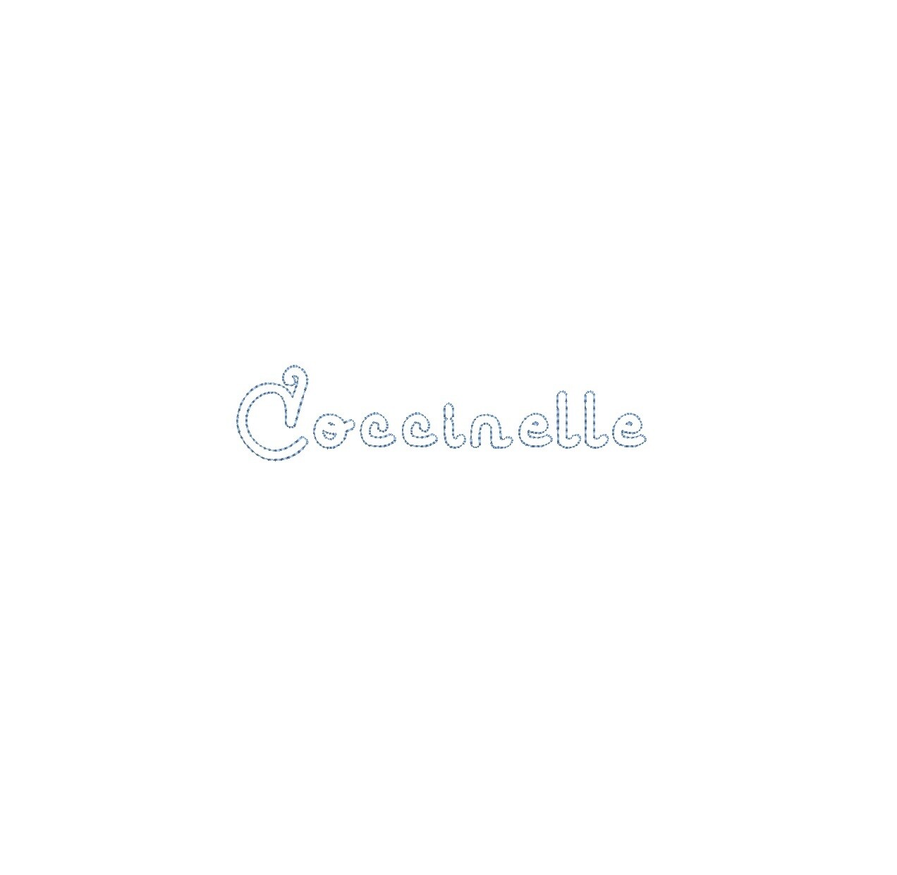 Coccinelle Bean Stitch Outline ESA font