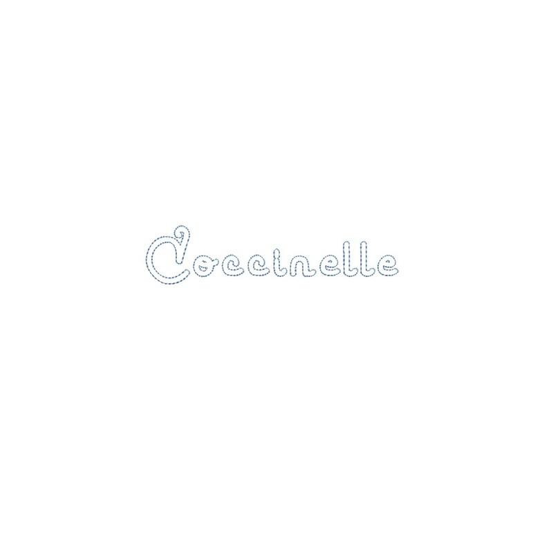 Coccinelle Bean Stitch Outline ESA font