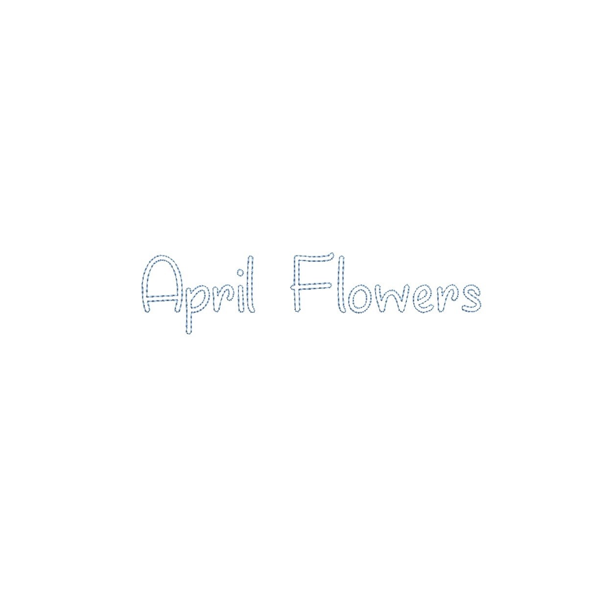 April Flowers Bean Stitch Outline ESA font