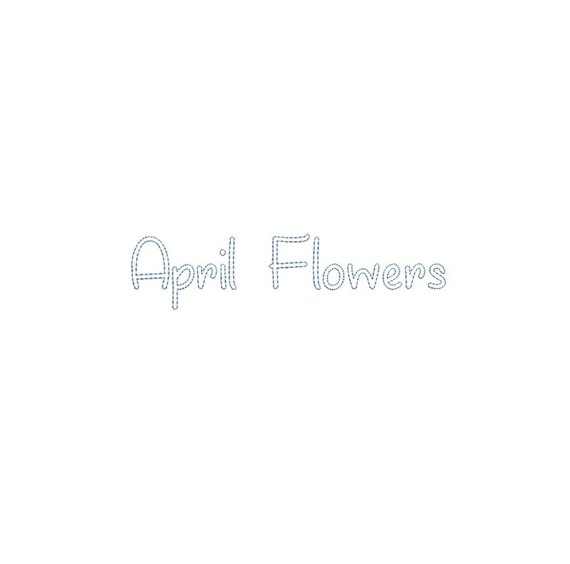 April Flowers Bean Stitch Outline ESA font