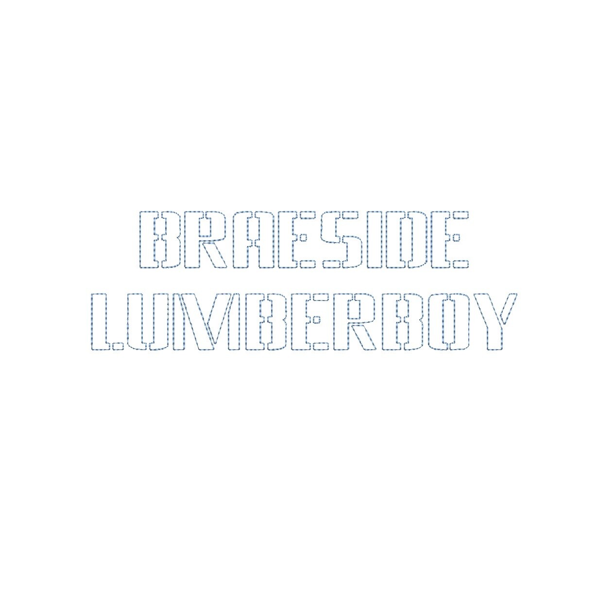 Braeside Lumberboy Bean Stitch Outline ESA font