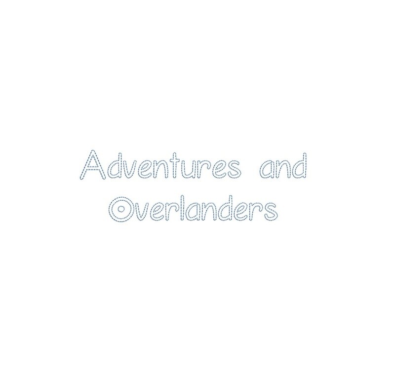 Adventures &amp; Overlanders Bean Stitch Outline ESA font
