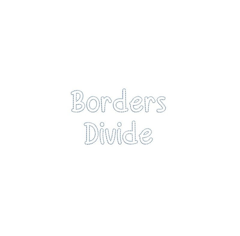 Borders Divide Bean Stitch Outline ESA font
