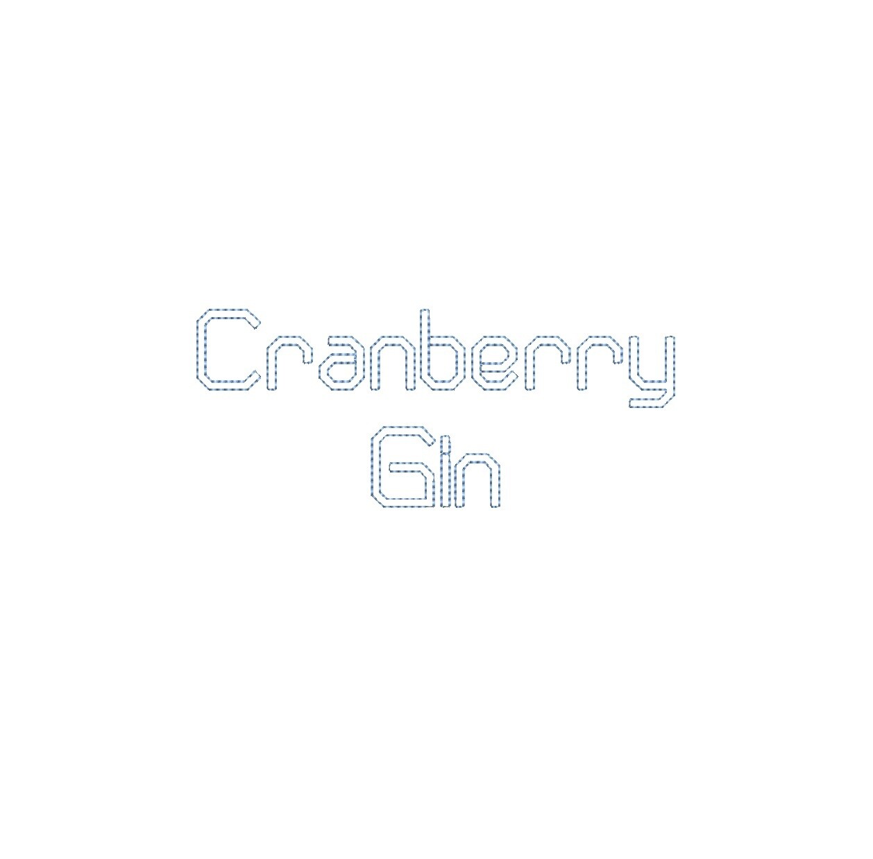 Cranberry Gin Bean Stitch Outline ESA font