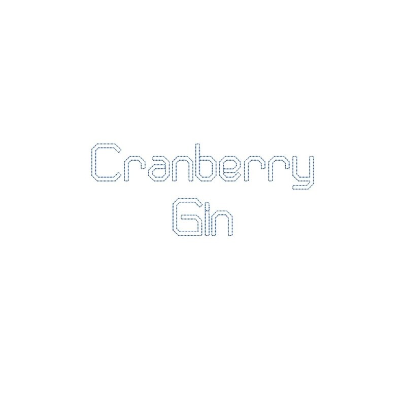 Cranberry Gin Bean Stitch Outline ESA font