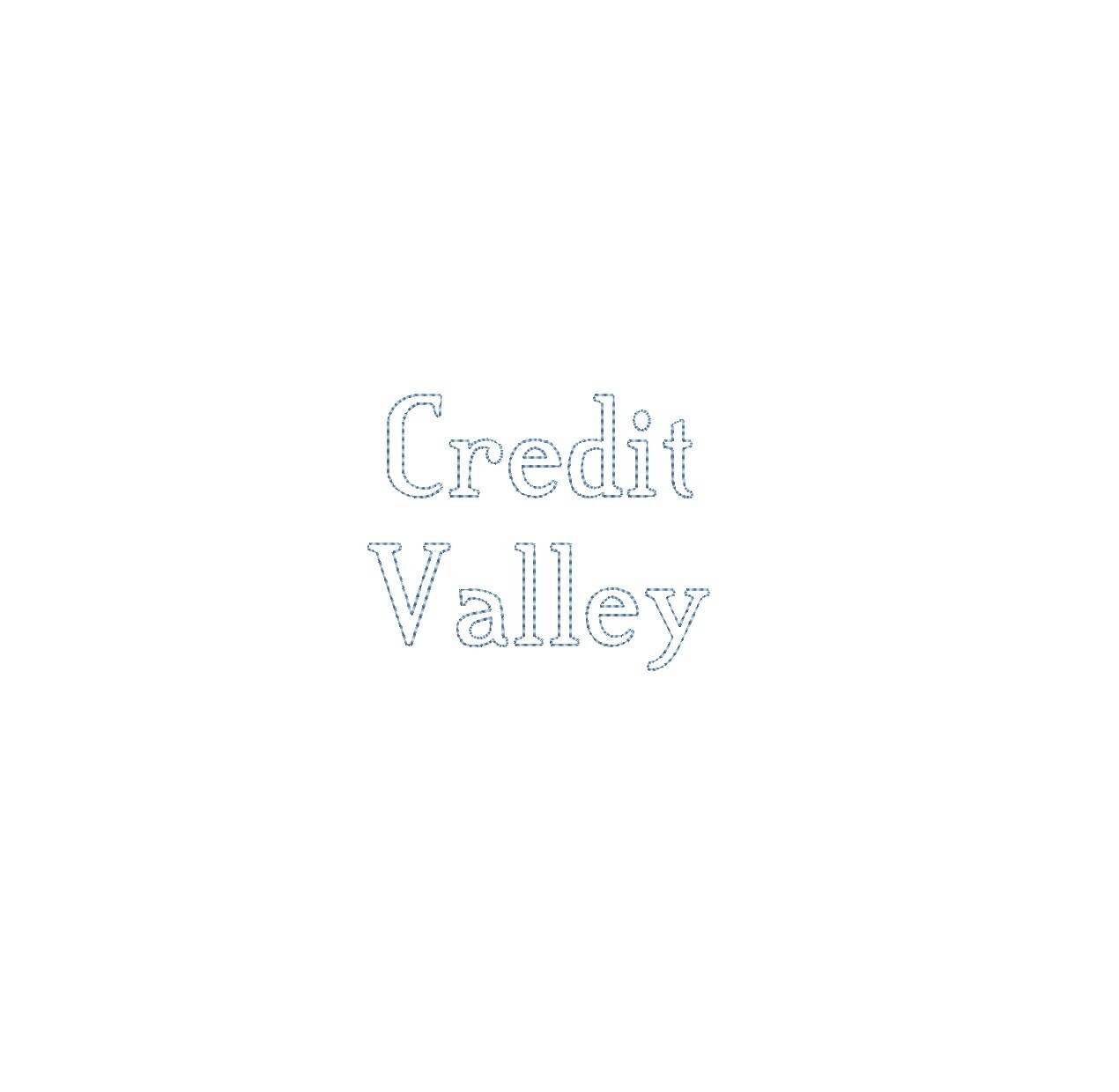 Credit Valley Bean Stitch Outline ESA font