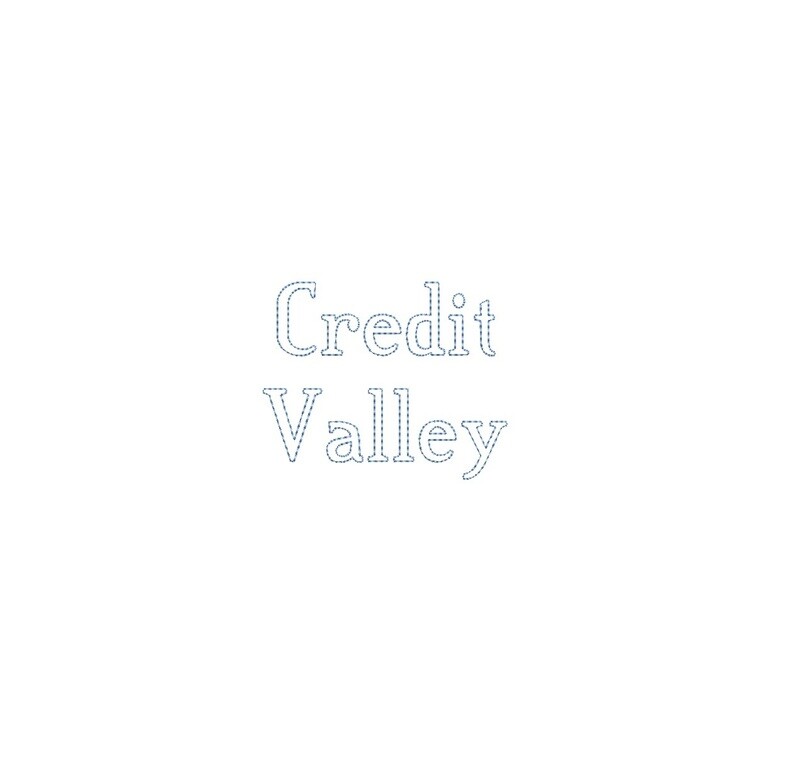 Credit Valley  Bean Stitch Outline ESA font