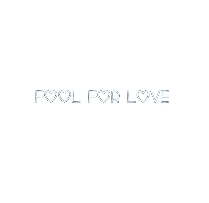 Fool For Love Bean Outline ESA font