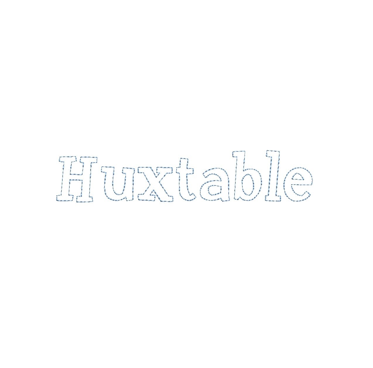 Huxtable Bean Stitch Outline ESA font