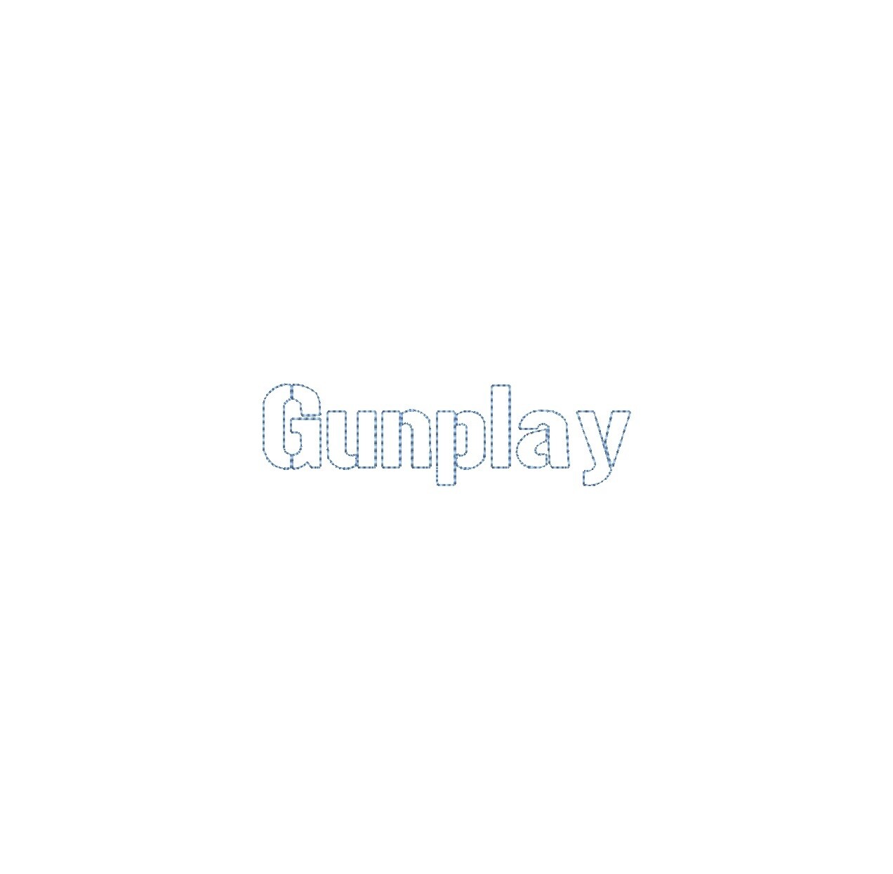 Gunplay Bean Stitch Outline ESA font