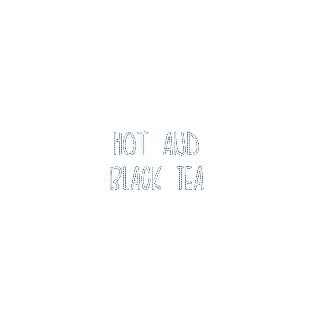 Hot and Black Tea Bean Stitch Outline ESA font