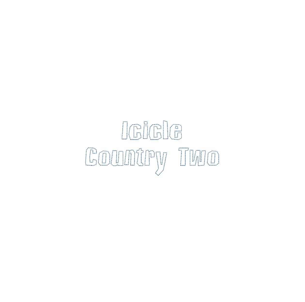 I Cicle Country Two Bean Stitch Outline ESA font