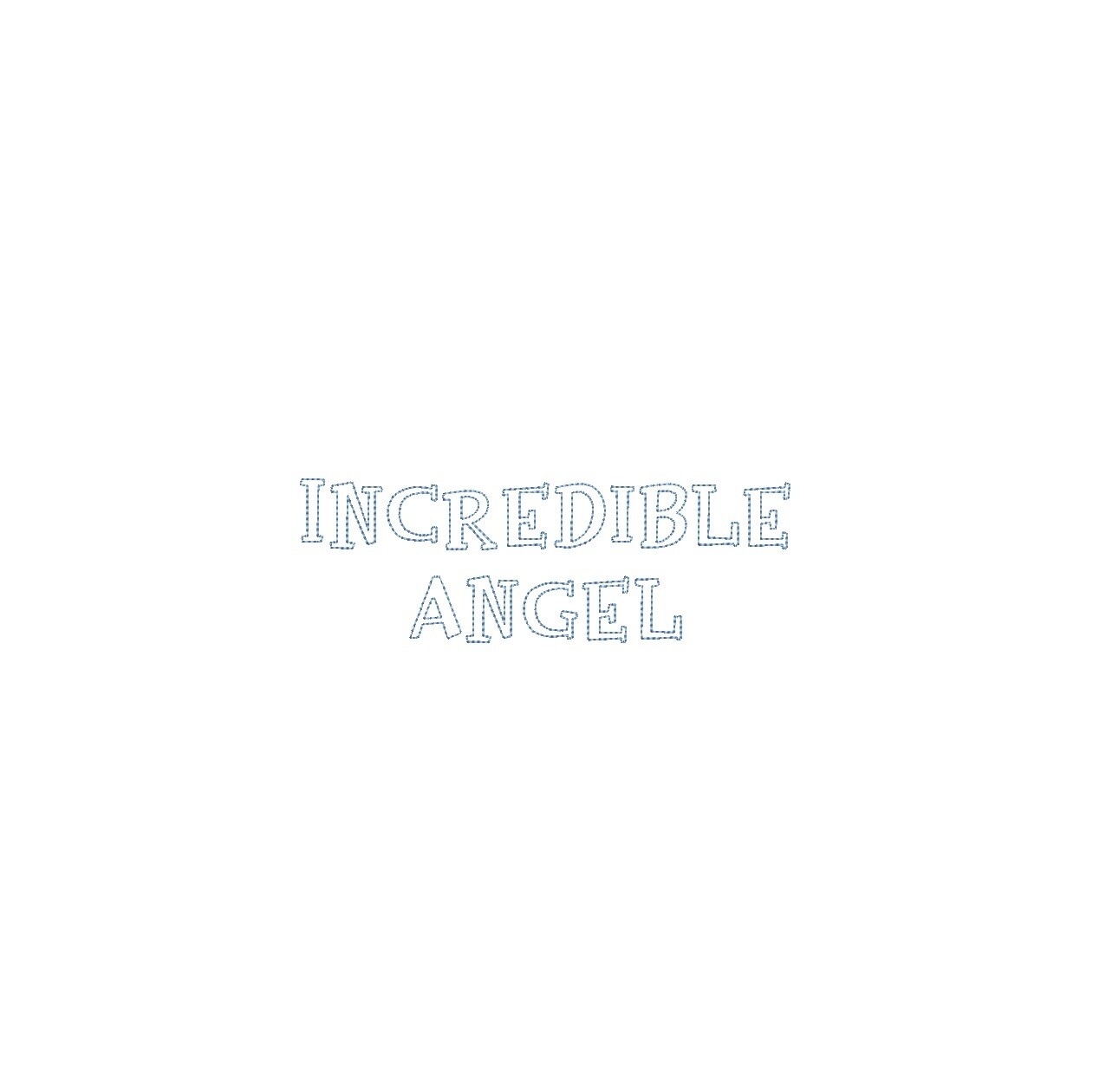 Incredible Angel Bean Stitch Outline ESA font