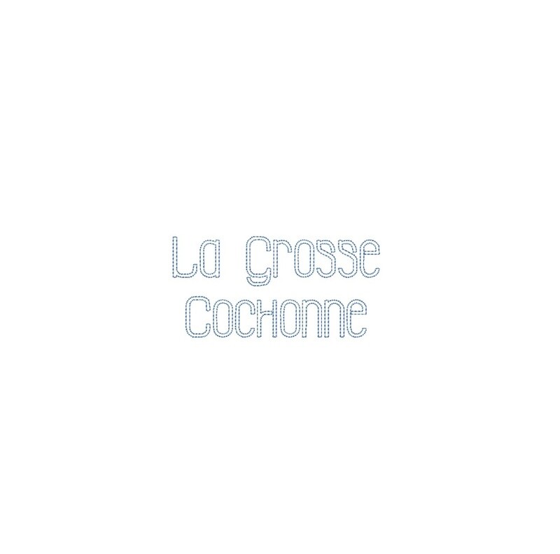 La Grosse Cochonne Bean Outline ESA font