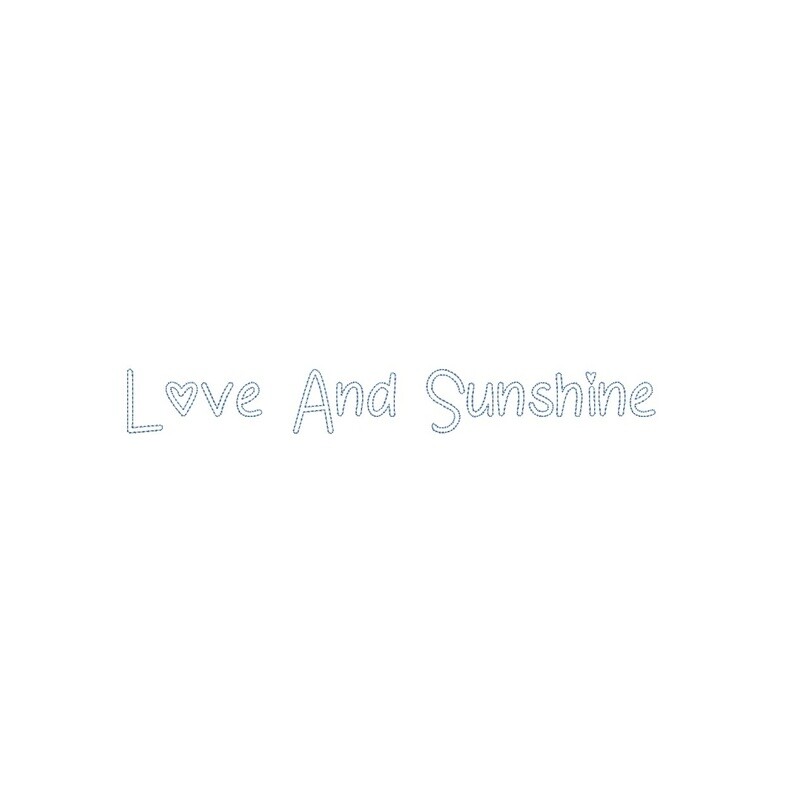 Love &amp; Sunshine Bean Outline ESA font