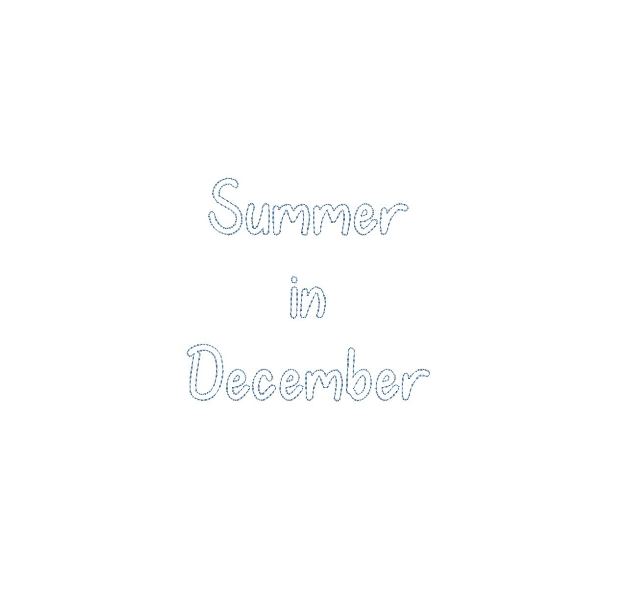 Summer In December Bean Stitch Outline ESA font
