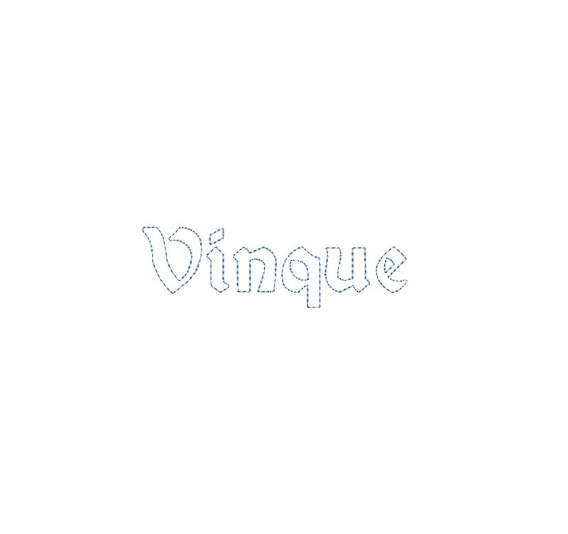 Vinque Bean Stitch Outline ESA font