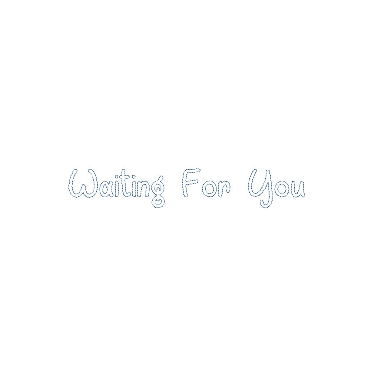 Waiting For You Bean Stitch Outline ESA font
