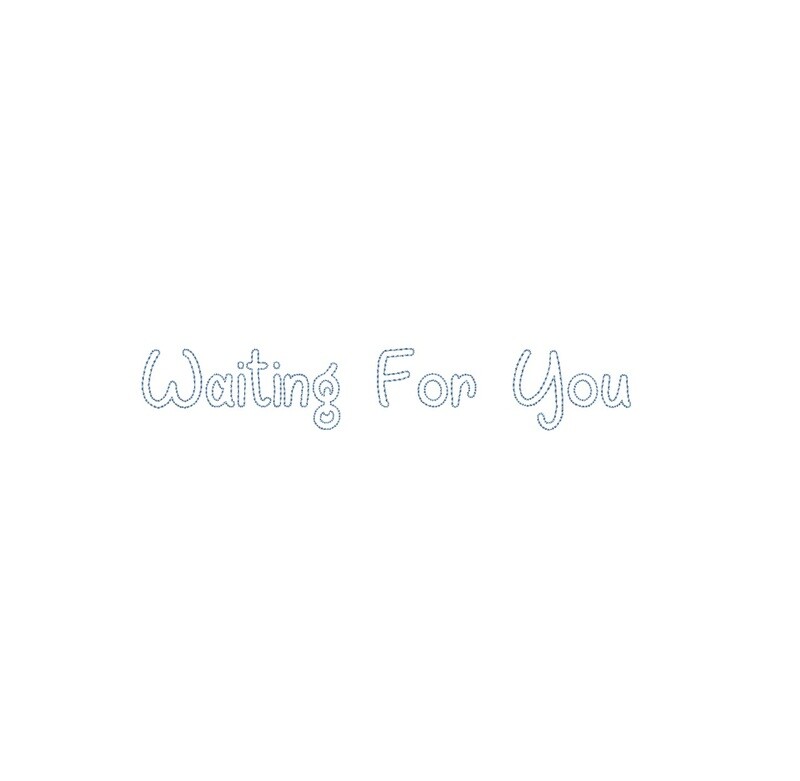 Waiting For You Bean Stitch Outline ESA font