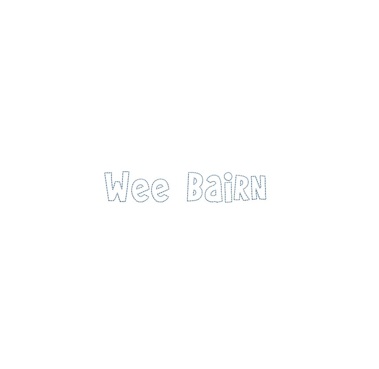 Wee Bairn Bean Stitch Outline ESA font