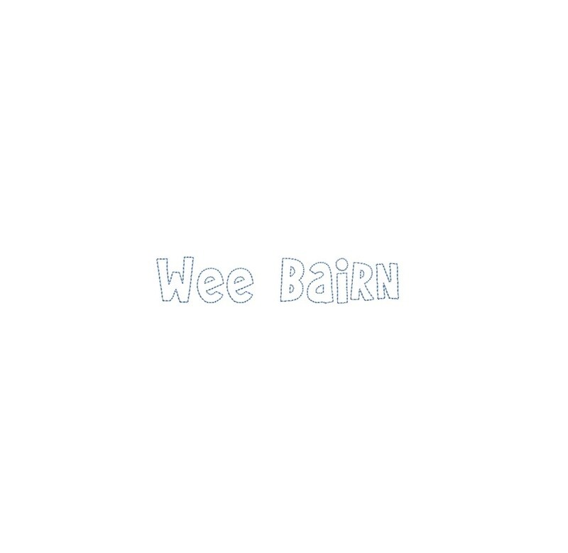 Wee Bairn Bean Stitch Outline ESA font