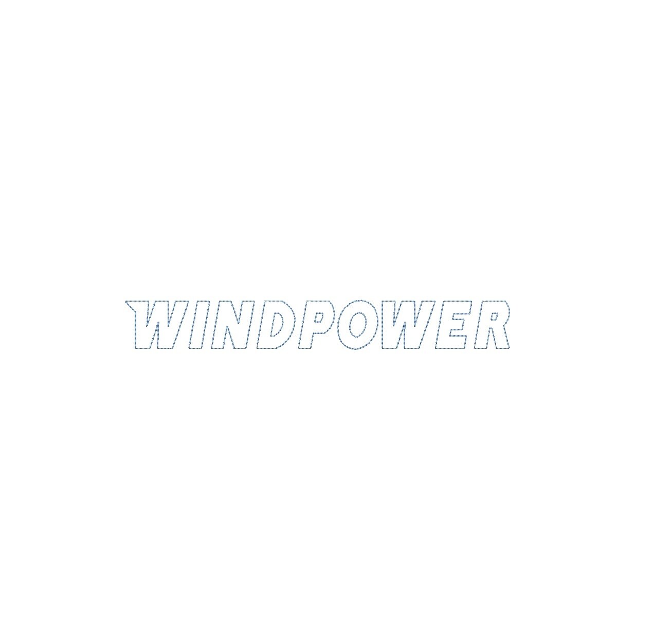Windpower Bean Stitch Outline ESA font