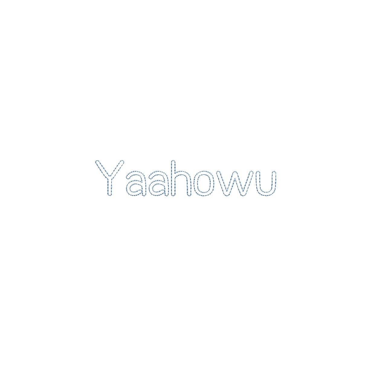 Yaahowu Bean Stitch Outline ESA font