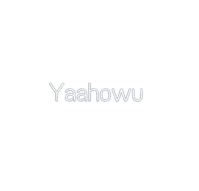 Yaahowu Bean Stitch Outline ESA font