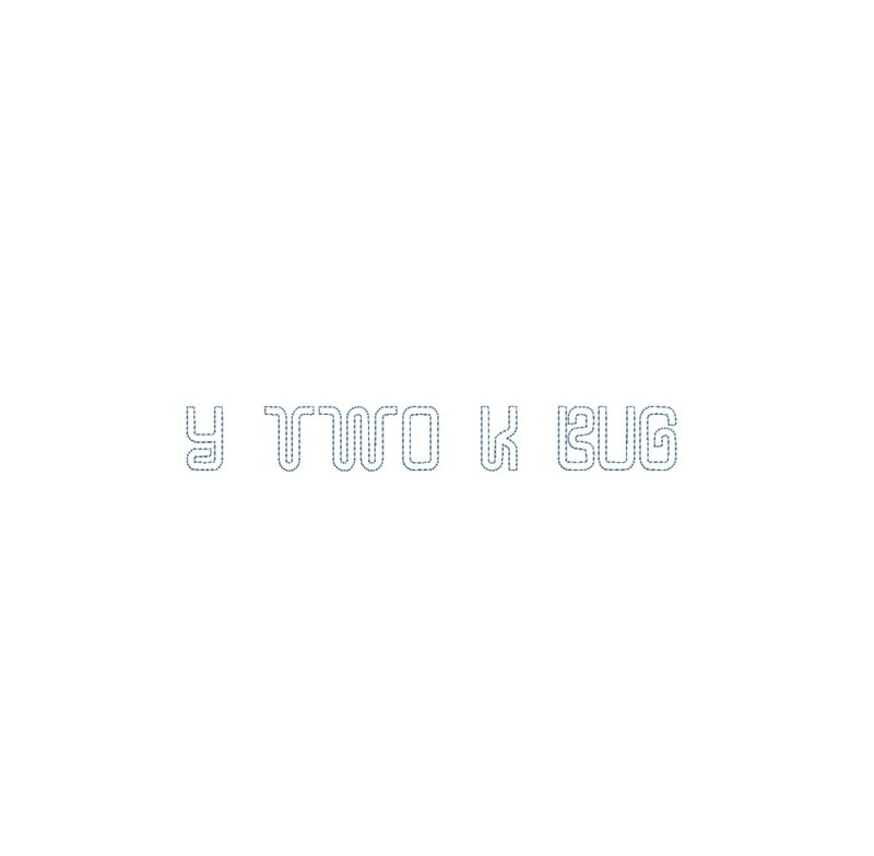 Y Two K Bug Bean Outline ESA font
