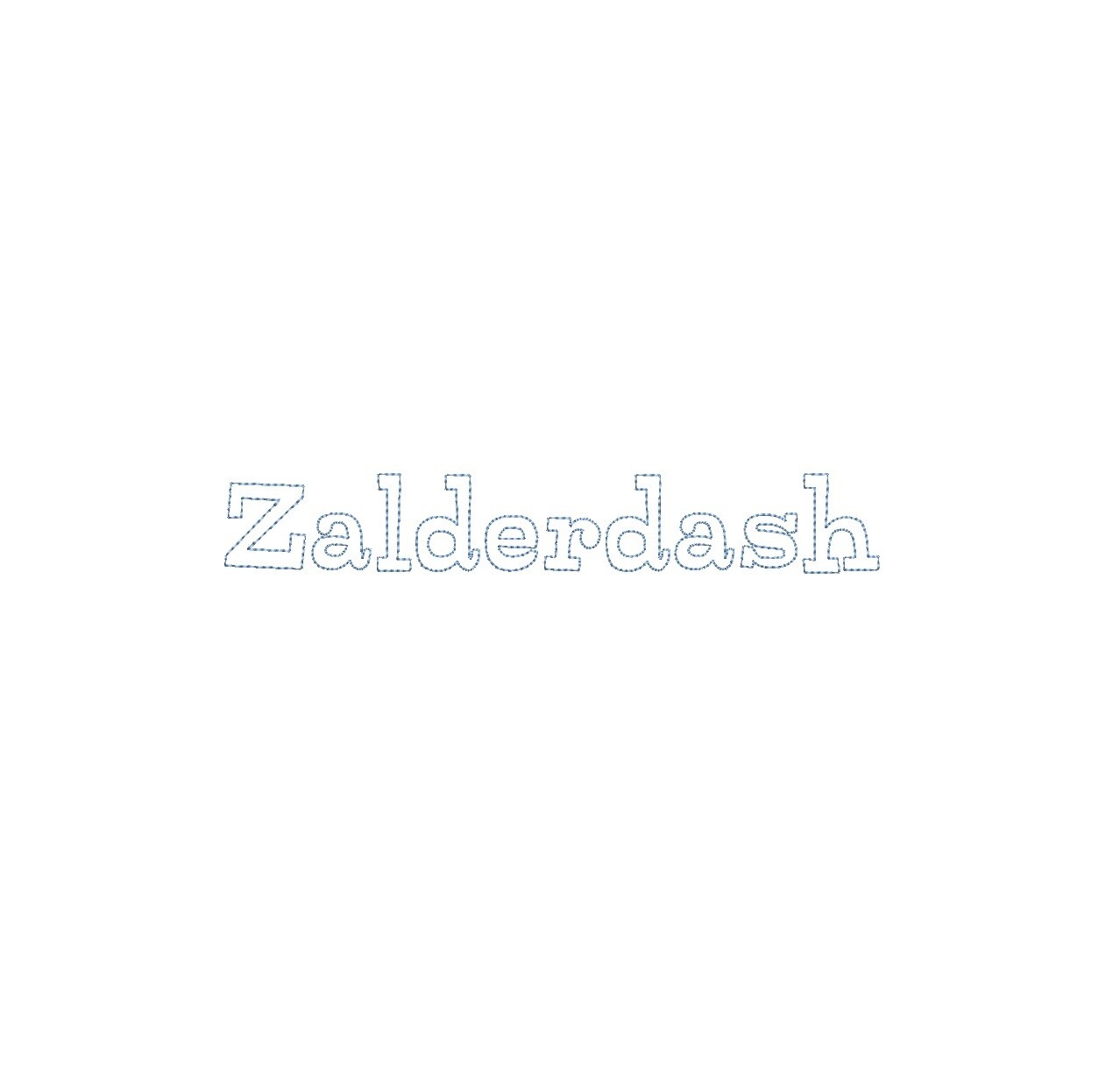 Zalderdash Bean Stitch Outline ESA font