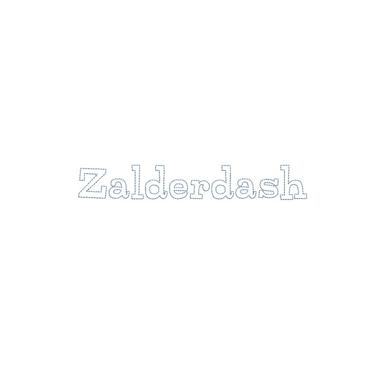 Zalderdash Bean Stitch Outline ESA font