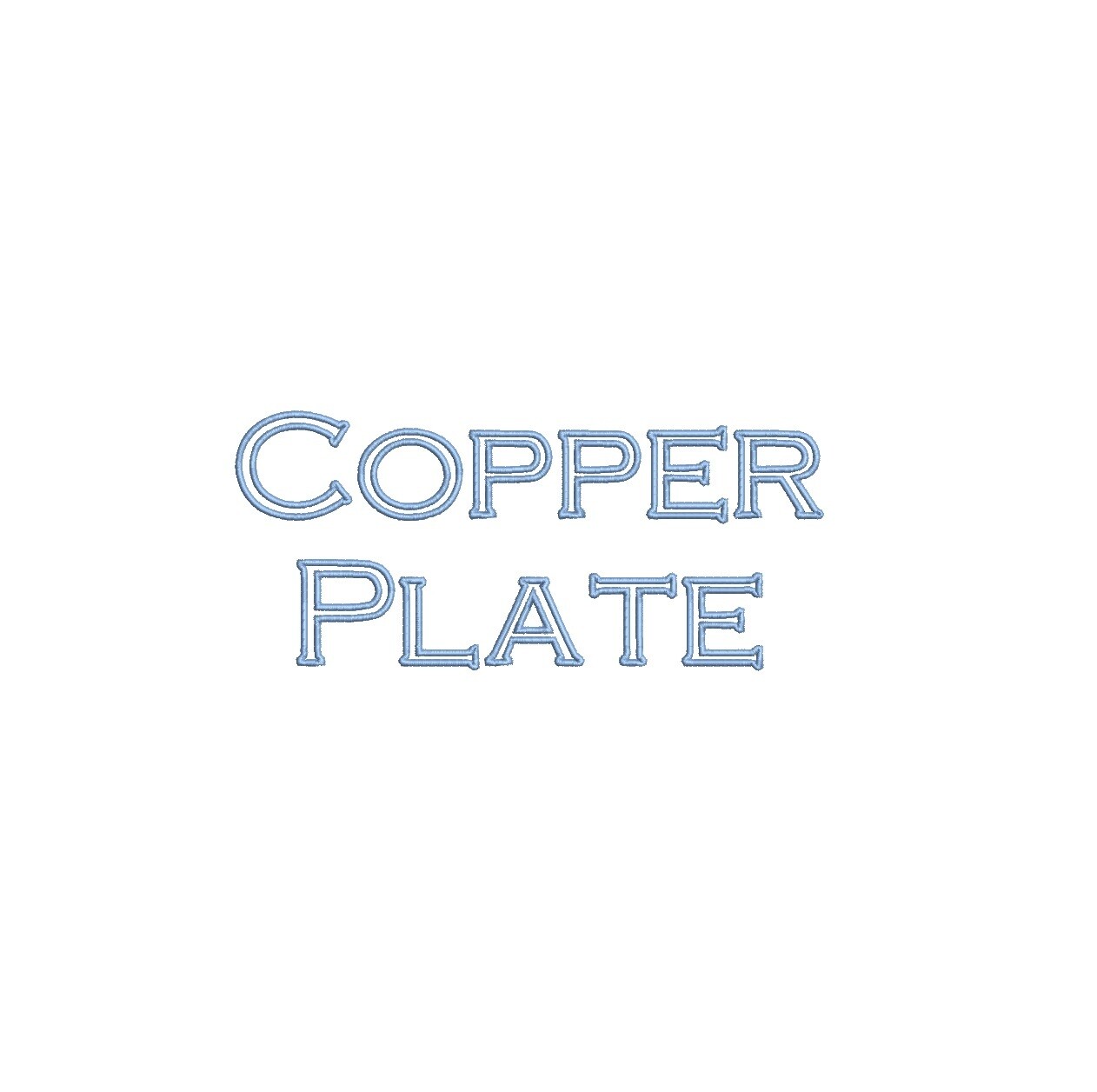 Copperplate Outline ESA font