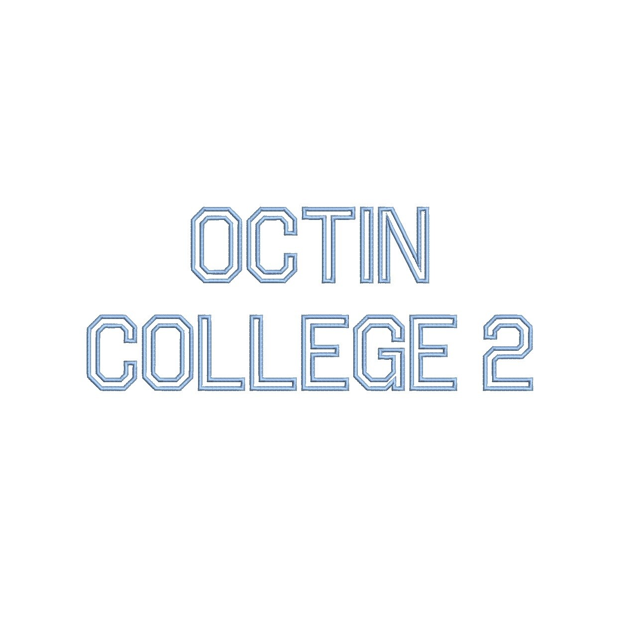 Octin College 2 Outline ESA font
