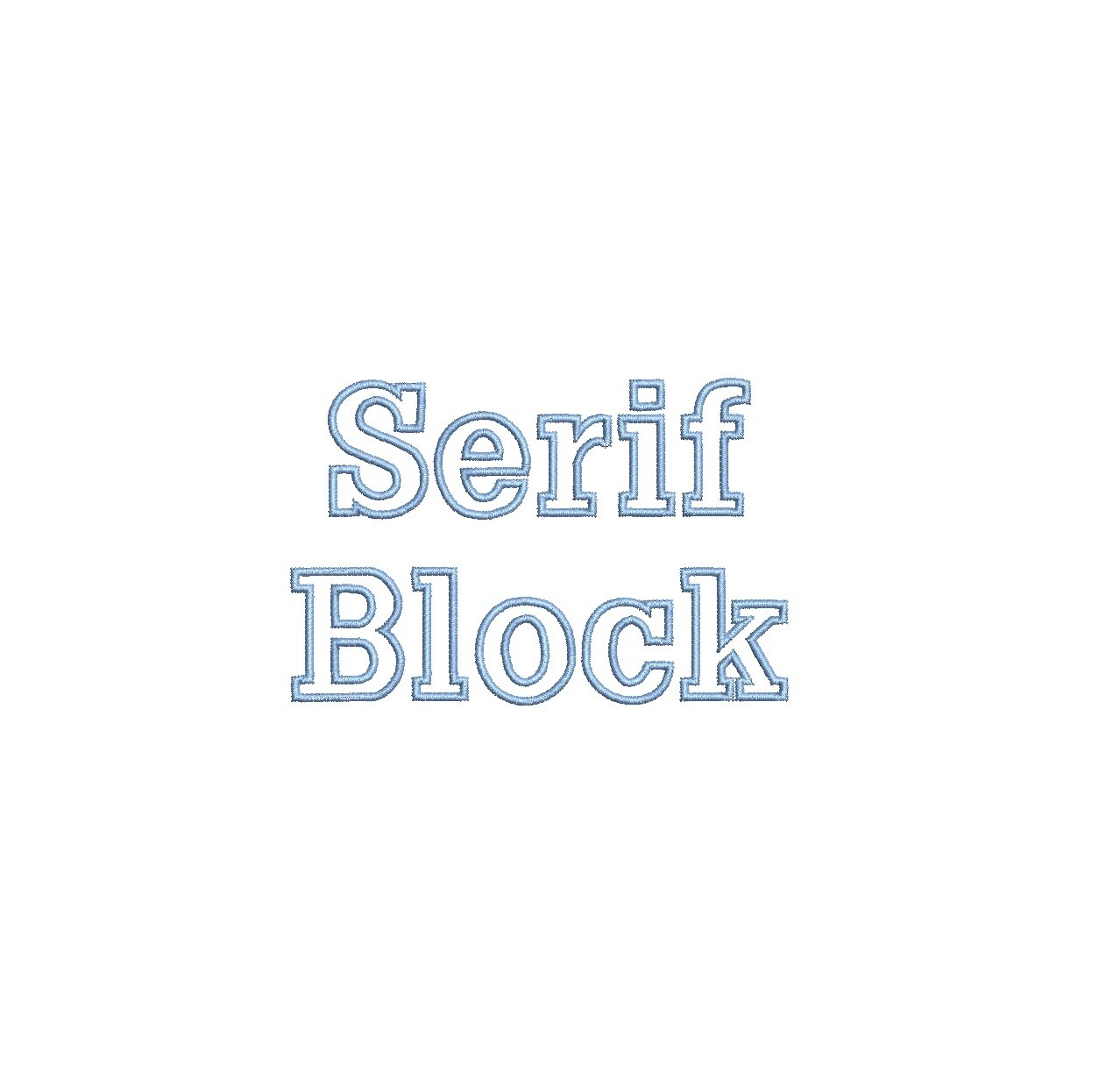 Serif Block Outline ESA font