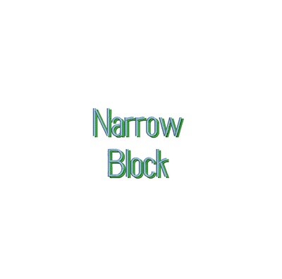 Narrow Block Shadow ESA font