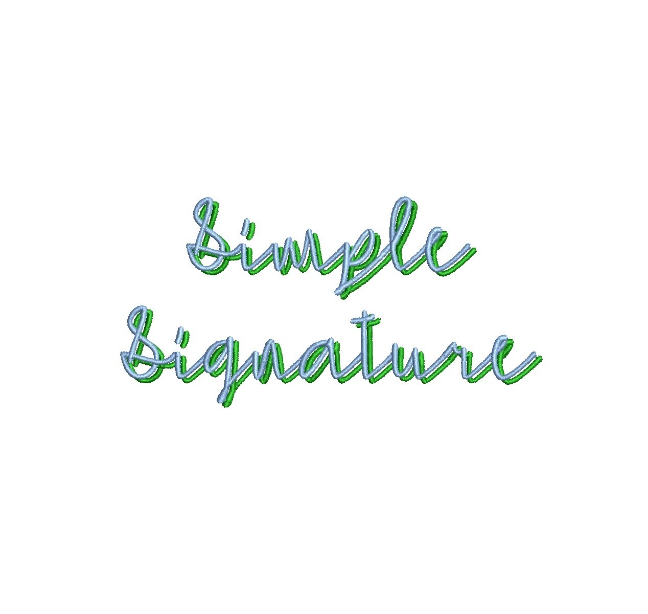Simple Signature Shadow ESA font