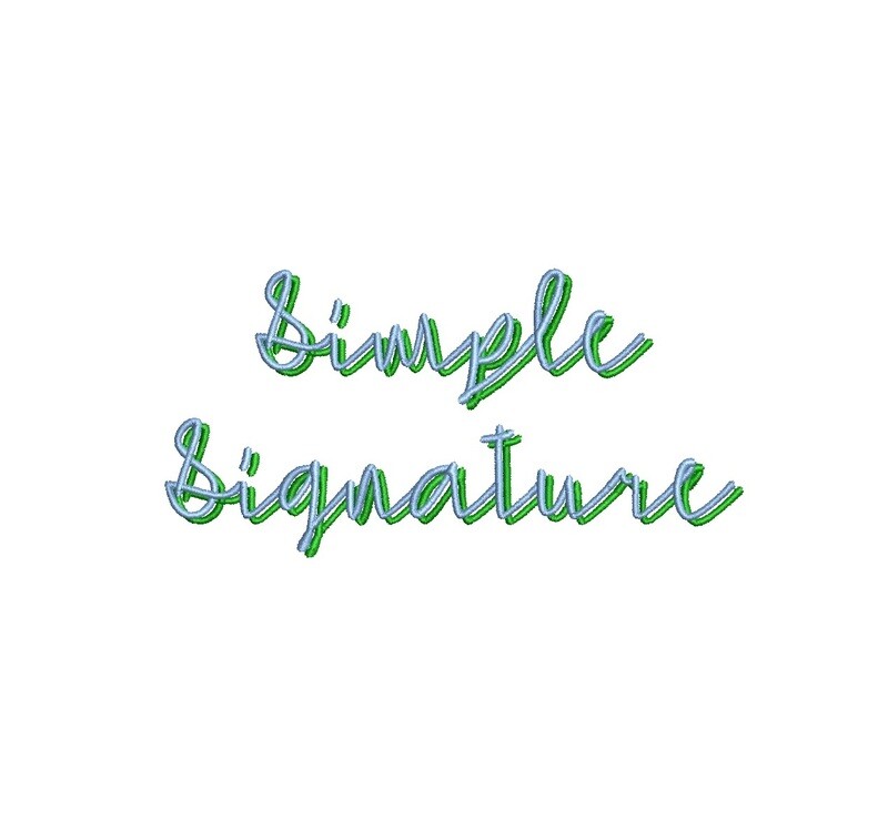 Simple Signature Shadow ESA font