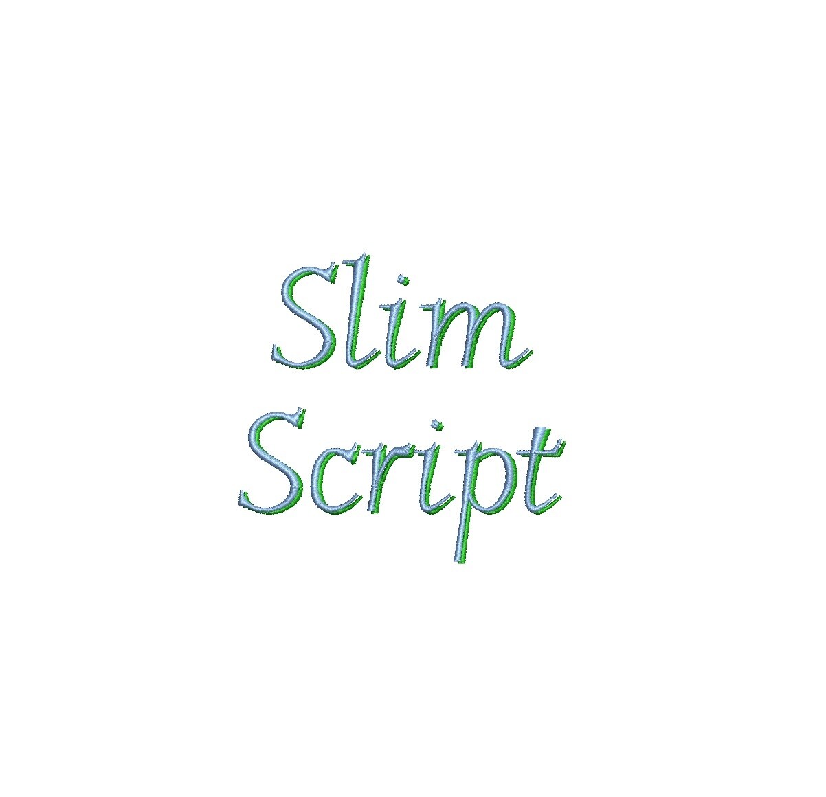 Slim Script Shadow ESA font