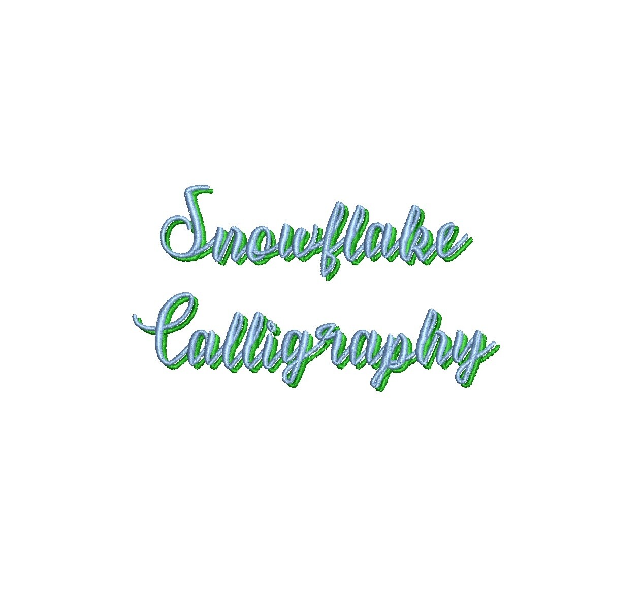 Snowflake Calligraphy Shadow ESA font
