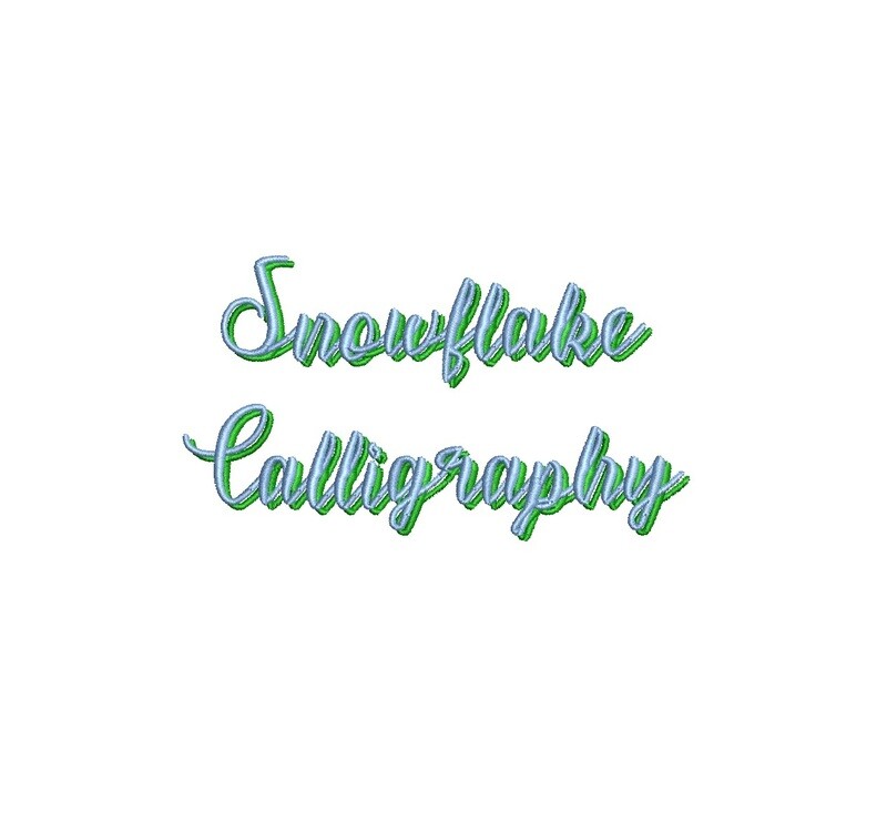 Snowflake Calligraphy Shadow ESA font