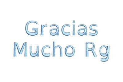 Gracias Mucho RG ESA Font