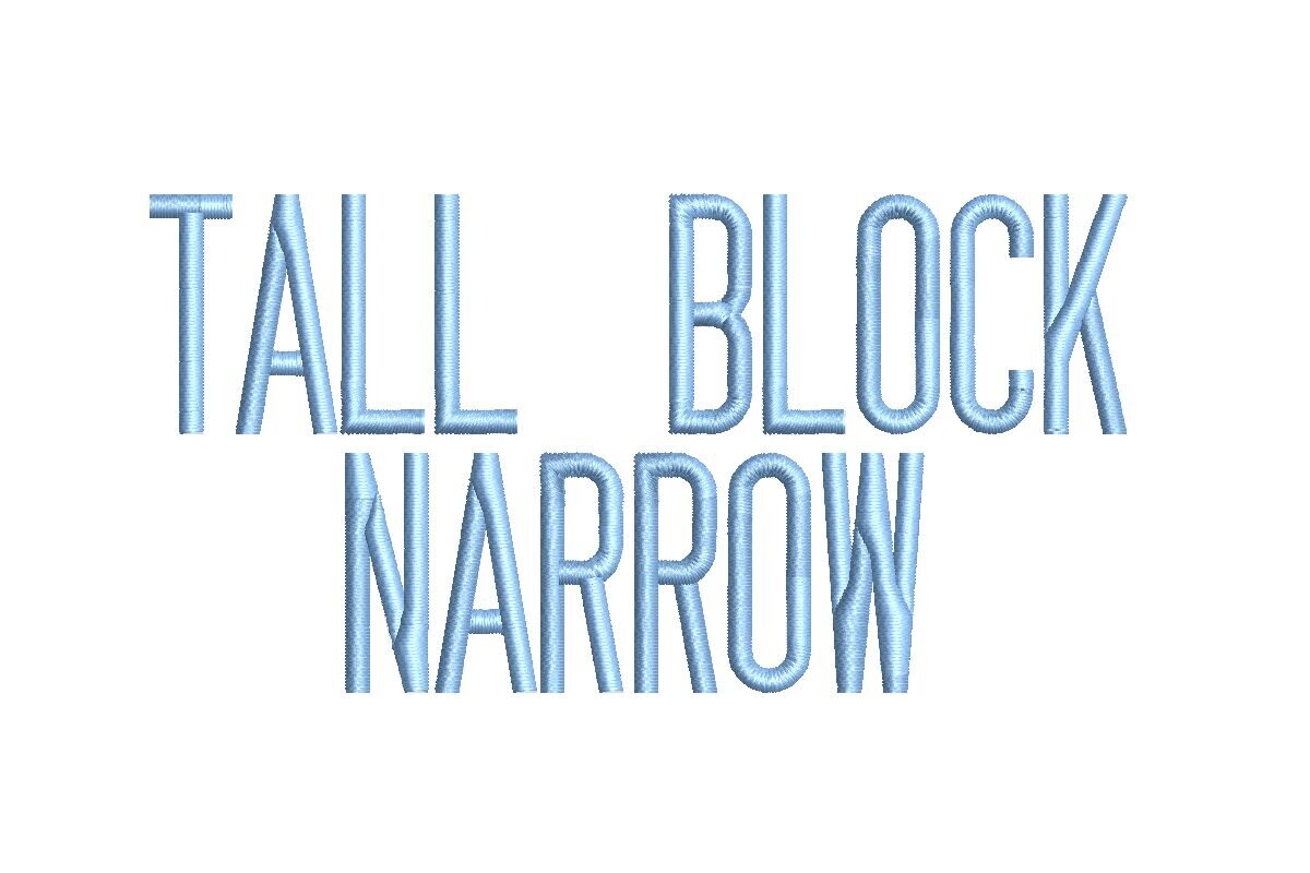 Tall  Block Narrow ESA Font