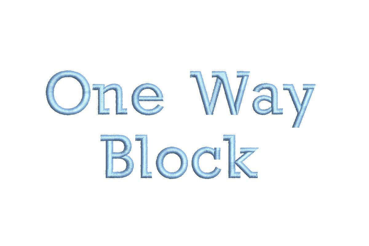 One Way Block ESA Font