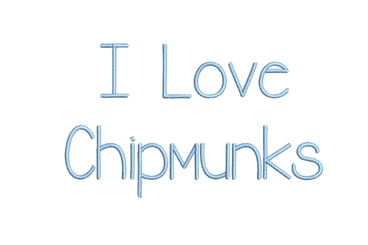 I Love Chipmunks ESA Font