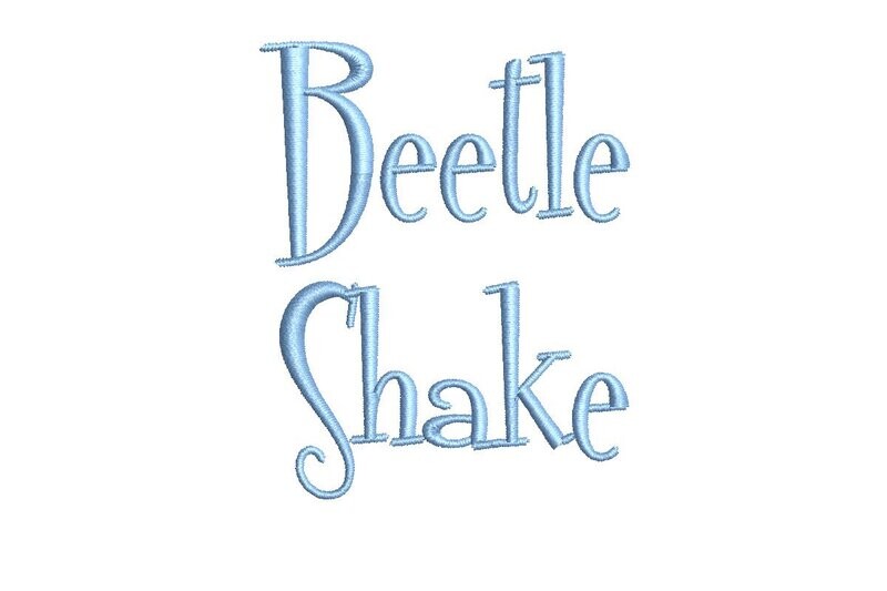 Beetle Shake Embroidery Font