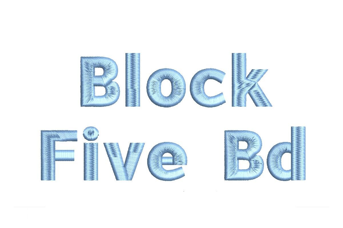 Block Five Bold ESA Font