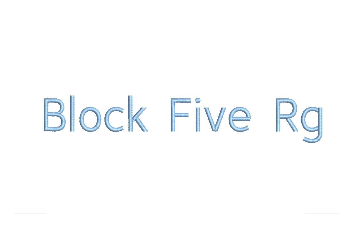 Block Five Rg ESA Font